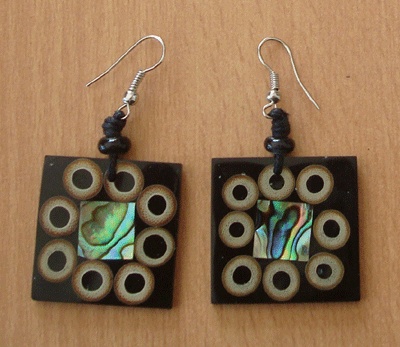 paua shell earring