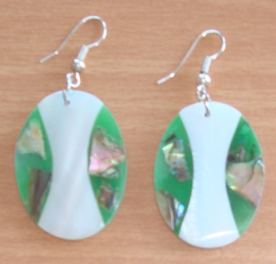 shell earring paua with capiz