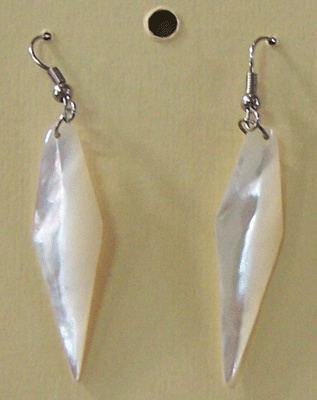 mop shell white pure earring