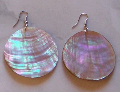 pink shell earring rounds