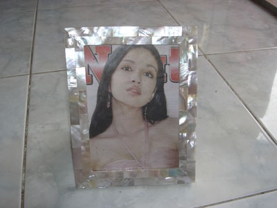 Frame made from Mop white shell