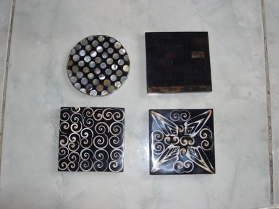 Glass ware from conus cut art