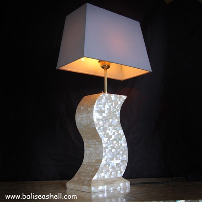 mixed mop pearl shell lamp table art
