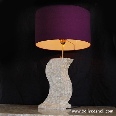 mixed mop pearl shell lamp table art