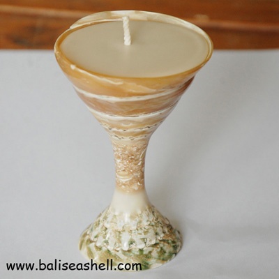 seashell candle light dinner art