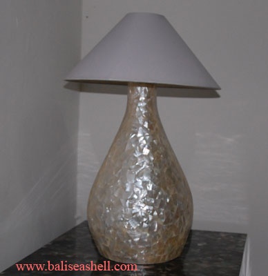 seashell tablelamp crafts