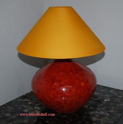 mosaic red coral for lamp table