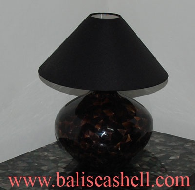 table lamp mosaic from black pearl
