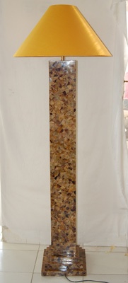 stand light lamp ground floor sea shell