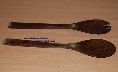 wood coco spoon art with mop