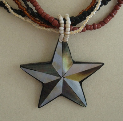 mosaic mop shell necklace