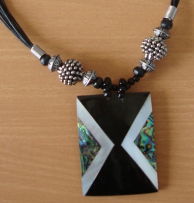 shell mosaic necklace