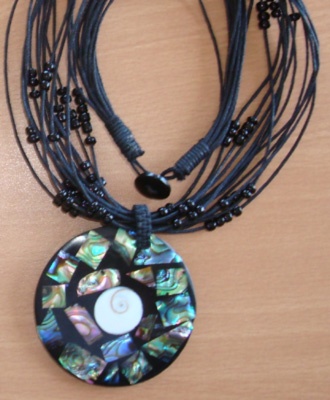 paua mosaic necklace