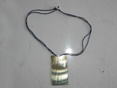 pendant made from black mop