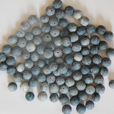 blue coral cutting bead art