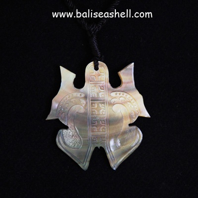 necklace art carving turle design