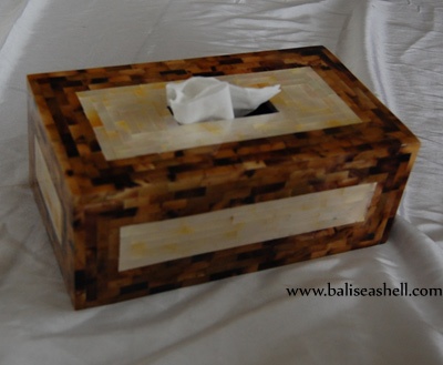 tisue box paper from mother of pearl
