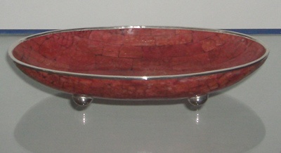 REd coral bowl round deep