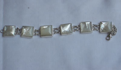 Mother Of Pearl Brecelet Silver