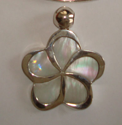 Flower Mother Of Pearl Silver Pendants