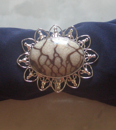 Napkin Ring/ Serviette Silver Coral